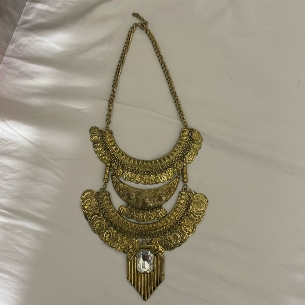 Gold Coin Tibetan Necklace